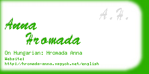 anna hromada business card